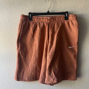 NIKE Sportswear Essential High Rise Fleece Shorts Loose DM6123-215 Womens Size L